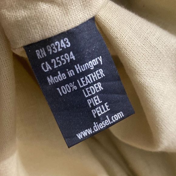 Vintage Diesel Brown Leather Shoulder Medium Satchel Bag - Picture 8 of 11